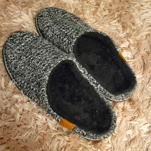TOMS...Grey fur inside Slip On Very Comfortable Worn One Time!
